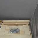 Woodure 4-in-1 Toddler Kitchen Step Stool, Foldable Learning Standing Tower with Blackboard, Wooden Kitchen Stool Helper for Kids, 1-3 Year Old Boy Girl Gifts