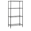 Amazon Basics 4-Shelf Steel Wire Storage Rack, Adjustable, Sturdy, Easy Assembly, 13.4 D x 23.2 W x 48 H in, Black