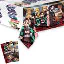 3 x 2Pack Demon Tablecloth Disposable Tablecover Birthday Party Supplies and Decorations for Kid Boy Baby Shower Rectangle Tables 70"X42"