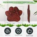 Yaocom 3 Pieces Dog Paw Garden Stepping Stones Garden Decor Cast Irons Dog Rocks Rustic Outdoor Stones Decorative Stone for Garden Walkway Outdoor Decoration, 12 Inch (Brown)