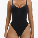 Reoria Women Shapewear Tummy Control Bodysuit Seamless Sculpting Snatched Waist Body Suit Thong or Brief L