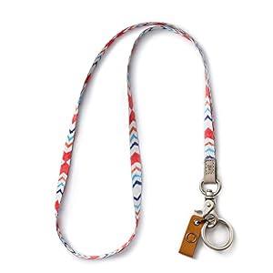 Neck Lanyard for Keys, Floral Key Lanyard for Women, Durable ID Lanyards with Keyring and Clasp for ID Badges, School ID or Wallets, Original