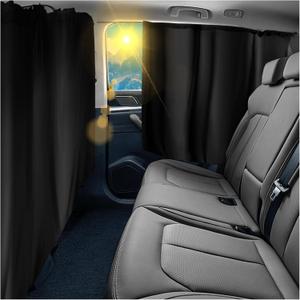 2 PCS 32×27In Car Window Shades Kit,Thickened Vinyl Coated Car Window Covers for Privacy and Maintaining Cool Auto Interior Temperature,Universal Cars Curtains for Windows