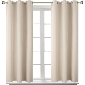 BGment Blackout Curtains - Grommet Thermal Insulated Room Darkening Bedroom and Living Room Curtains, Set of 2 Panels (38 x 54 Inch, Champagne)