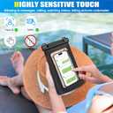 2 x Waterproof Phone Pouch for Phone, Floating Large Capacity Dry Bag Stores Sunscreen, Sunglasses, Waterproof Bag for Beach, Swimming, Kayaking for iPhone 16 15 14 11 Pro Max & Galaxy S24 S21