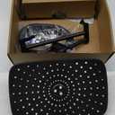 Veken Wide Rain Shower Head with 6 Modes Handheld Water SprayHigh Pressure Showerhead Combo with Arm for Bathroom AccessoriesHome Decor Adjustable Dual Shower with Anti-Clog NozzlesMatte Black (Standard Flow(2.5GPM))