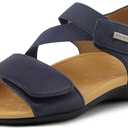 mysoft Women's Arch Support Sandals Orthotic Comfortable Walking Sandals Lightweight Adjustable Summer Outdoor Shoes (9.5, Navy)