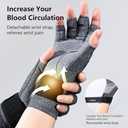 SueStar Arthritis Gloves with Removable Wrist Strap, Strengthen Compression Gloves for Arthritis, Carpal Tunnel Pain Relief, Rheumatoid, Tendonitis, Fingerless Computer for Women(XS)