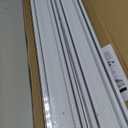 Silent Double Curtain Track Ceiling Mount White Track Curtain Rail Set Heavy Duty Room Divider with Hooks Bedroom Living Room Study Ceiling Curtain Track (15ft)