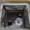 Flush Mount Ceiling Light Fixture for Kitchen Hallway, 2-Light Close to Ceiling Light with Black Metal and Wood Design, Rustic Farmhouse Ceiling (Bulb not Included)