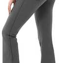 Women's Black Flare Leggings with Pockets Butt Lifting Gym Bootcut High Waisted Yoga Pants Leggings for Women, S
