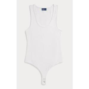Ralph Lauren Bodysuit for Women Sleeveless Backless Tank Top Sharp Collection White, S