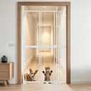 74.8-98.43” Extra Tall Cat Gate, 44.2-45.6” Wide Acrylic Pet Gate
