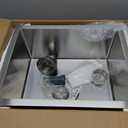 20 x 16 Inch Undermount Kitchen Sink, 304 Stainless Steel Single Bowl Small Kitchen Bar Sink Undermount, Brushed Nickel, D20"xW16"xH9"