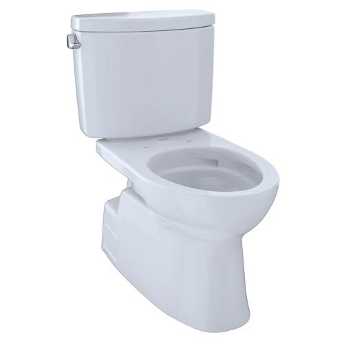 TOTO® Vespin® II Two-Piece Elongated 1.28 GPF Universal Height Skirted Design Toilet with CEFIONTECT, Cotton White - CST474CEFG#01