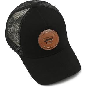 Worlds Best Dad Ever Hat Men Fathers Day Dad Gifts Mens Trucker Hat Birthday Gifts for Papa Husband, 7-7 1/2, Black 1