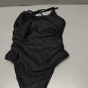 LASLULU Women's One Piece Swimsuits Sexy Halter Backless Slimming Bathing Suit Tummy Control Swimsuit (Black, S)