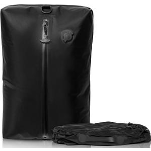 BAGAIL TPU Vacuum Bag for Travel, Reusable Compression Bag with IPX8 Waterproof Zipper, Save Space for Suitcase, Backpack and Carry on (Black, ExtraLarge, No Pump)