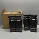 DASTOR 4 Pack Outdoor Wall Lights, Modern Exterior Lighting Fixtures Wall Mount, 2-Layer Black Outdoor Lights for House, Up and Down Lights Outdoor Sconces Wall Lighting for Porch Patio Garage