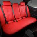 Custom Fit Camry Seat Covers for 2025 2026 Toyota Camry LE SE - Red | Waterproof Faux Leather Full Coverage, Car Seat Protectors Full Set with Armrest Covers, Airbag Compatible
