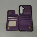 Vinich for Samsung Galaxy S25 Plus Wallet Case with Card Holder, RFID Blocking Credit Slots Kickstand Shockproof Phone Cover for Women Men, Purple