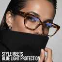 miyya Blue Light Glasses for Women - Oversized UV & Blue Light Blocker Chunky Frames, Stylish Eyewear Access