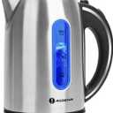 Aigostar King - Electric Kettle Stainless Steel, 1.7 Liter Cordless Tea Kettle, 1100W Hot Water Kettle with Auto Shut-Off, BPA-Free