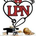 2 x Congratulations LPN Cake Topper, Congrats Licensed Practical Nurse Grad, 2025 Nursing School College Graduation Party Decorations Supplies, (Mix Nurse, LPN)