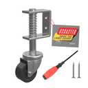 Gate Wheel 2 Inch Heavy-Duty Caster for Wooden Gates - 360 Degree Rotation, Solid Rubber Tire, 80lbs Capacity, Spring-Loaded, Includes Screws & Screwdriver, 2inch 70lb