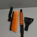 WeenthAvenue 33" Extendable Snow Brush and Ice Scraper for Car Windshield, 2-in-1 Car Snow Brush & Ice Scraper with 360° Pivoting Brush Head and Comfortable Foam Grip for SUV Trucks Sedans, Orange ﻿