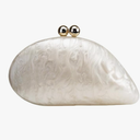 UMREN Seashell Chain Shoulder Bag for Women Acrylic Evening Clutch Bag Glitter Marble Purse Handbag for Wedding Party Prom