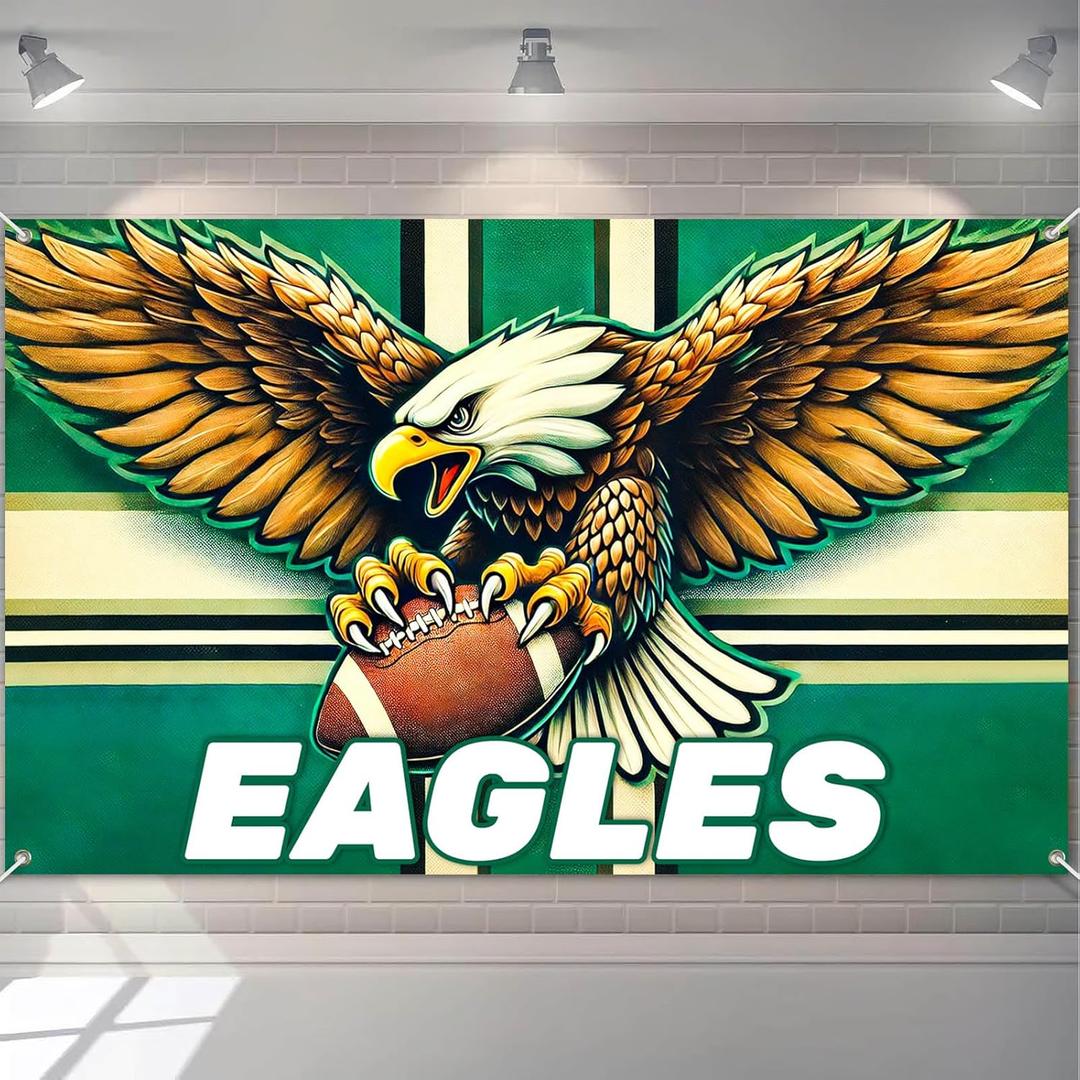 Football Banner Game Day Party Decor Large Sport Themed Background Super Bowl Banner Backdrop for Football Party, Tailgate and Fan Celebration, 71 x 43 Inches