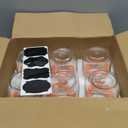 Encheng 25 oz Glass Jars With Airtight Lids And Leak Proof Rubber Gasket, Wide Mouth Mason Jars With Hinged Lids For Kitchen Canisters 750ml, Glass Storage Containers 6 Pack