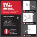 Kwikset Tustin Interior Passage Door Handle, Lever For Closet and Hallway Doors, Reversible Non-Locking Handle Lever, Matte Black, with Microban Protection (1 Pack)