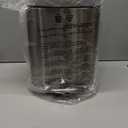 Amazon Basics Smudge Resistant Small Rectangular Step Pedal Trash Can with Soft-Close Lid, Removable Inner Bucket, Brushed Stainless Steel, 12 Liter/3.1 Gallon, Satin Nickel Finish