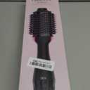 Hair Dryer Brush Blow Dryer Brush in One, Upgraded 4 in 1 Hair Dryer and Styler Volumizer with Negative Ion Anti-frizz Ceramic Titanium Barrel Hot Air Hair Straightener Brush (Black/Pink)