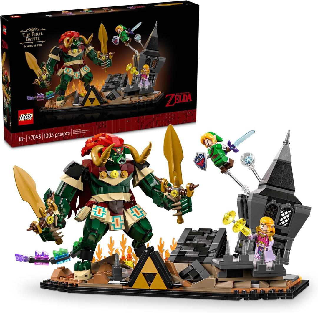 LEGO The Legend of Zelda: Ocarina of Time – The Final Battle - Building Set for Adults, Ages 18+ - Nintendo Collectible with Link & Zelda Minifigures - Bedroom or Game Room Decor - 77093