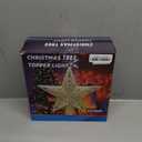 10" Christmas Tree Topper Projector with 6 Projection Modes, Built-in LED Rotating Light, 3D Glitter Dynamic Projector Light Up Tree Topper Star for Xmas Holiday Party Decorations Gifts (Gold)