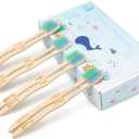 Bamboo Toothbrush Individually Sealed 8 Count, BPA-Free Soft Bristles Toothbrushes for Adults, Eco-Friendly, Natural Wooden Toothbrush