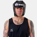 Gel Open Face Boxing Head Guard by STING, Medium