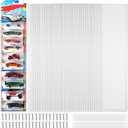 36Pcs Clear Display Case for Packaged Model Cars,Model Car Display Cases Wall Mount-Holds up to 120 Cars,Toy Car Storage Organizer Compatible with Hot Wheels,Clear Model Car Display Case(16.7 x 4.4)