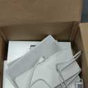 Vagusicc C Shaped End Table with Charging Station, Small Side Table for Couch, Couch Side Tables C Table, Slide Under Sofa Recliner Table TV Tray Arm Tables for Living Room, Bedroom, Bedside, White