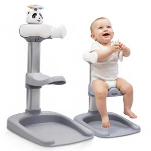 Baby Shower Stand with Built-in Seat | Baby Bath Stand Height-Adjustable Washing Stand for Toddlers
