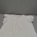 Magritta Womens Tops Dressy Casual Short Sleeve Pleated Tshirt 2025 Summer Loose Fitting Blouse Fashion V Neck Business Shirt L