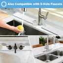 23.6" x 3.9" Faucet Mat for Kitchen Sink, Water Absorbent Diatomite Stone Drying Sink Protectors/Tray, Kitchen Sink Splash Guard Behind Faucet, Fast Drying Faucet Splash Guard for Bathroom Counter