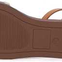 Saidoteto Womens Woven Flat Sandals, Square Toe Lightweight Walking Sandals with Adjustable Ankle Strap, Cushioned Comfort Summer Beach Casual Sandals (Brown, US 9)