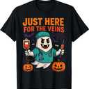 Funny Halloween Phlebotomist Ghost Vein Lover T-Shirt