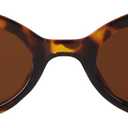 JUDOO Tiny Small 90s Sunglasses for Women Men Retro Oval Tinted Glasses (Leopard)