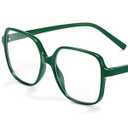miyya Blue Light Blocking Glasses for Women, Oversized Fashion Glasses with UV400 Protection, Dark Green