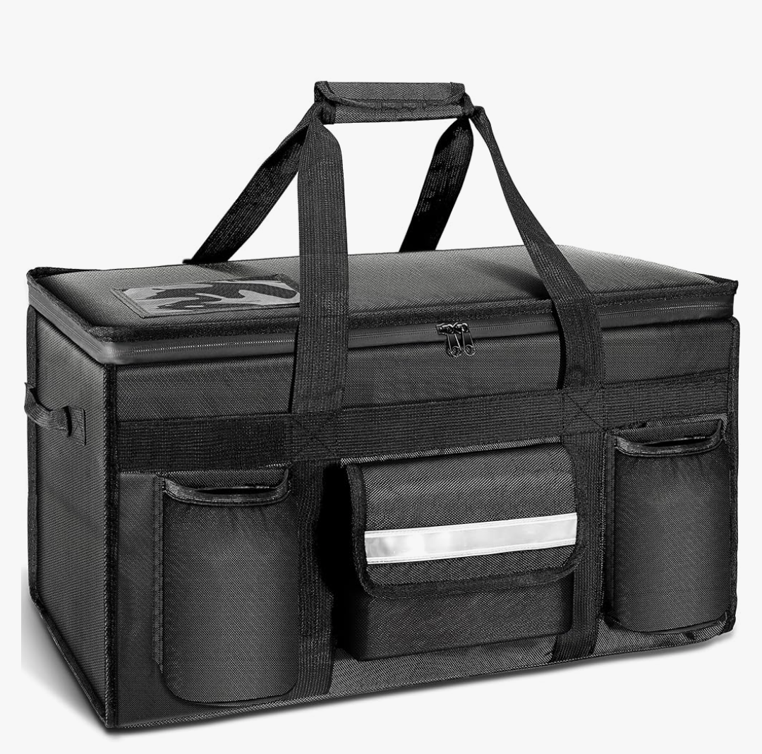 MyLifeUNIT 80 Cans Insulated Cooler Bag for Food & Pizza Delivery Bag Suitable for Car, Bike, Camping, Picnic, Beach, XXX-Large Size